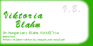 viktoria blahm business card